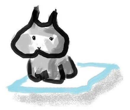 Little Fang portrait Little Fang, drawn by Belinda the Spokesrabbit