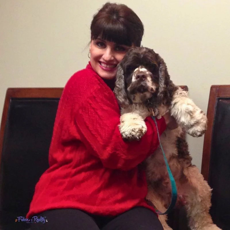 Dog mom with her beloved dog
