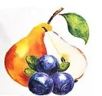 Pear Blueberry close-uo